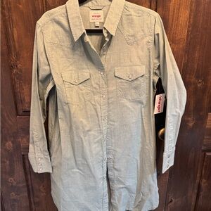 Wrangler Light Green Casual Shirt/Dress NWT